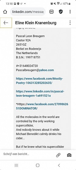 Doordat de deeltjesversneller mijn telefoon onder stroom zet worden sommige woorden uitgesloten als link: