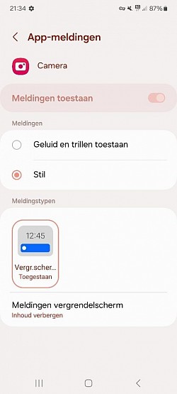 Samsung S21 camera dichtgezet via wifi
